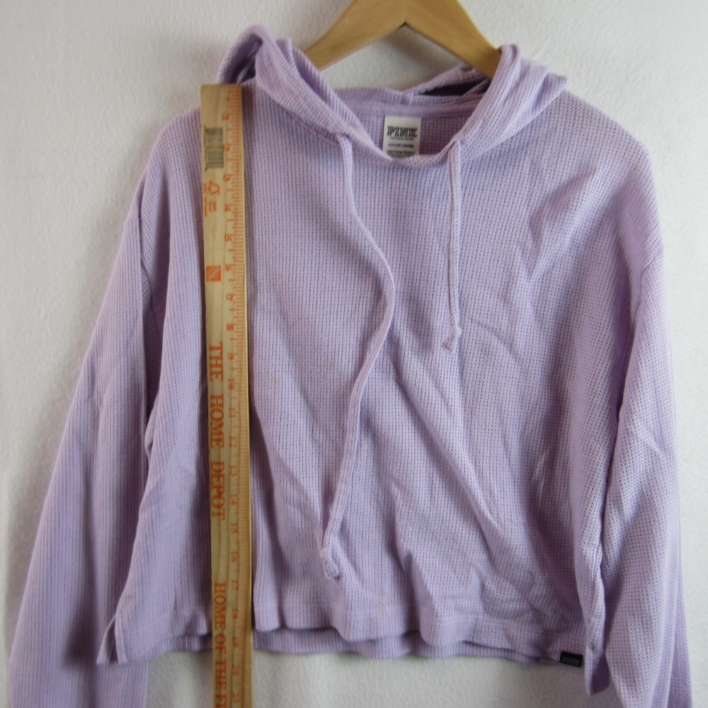 Victoria's Secret Pink Mesh Hoodie Cropped  Small Lightweight flaws - Picture 6 of 7